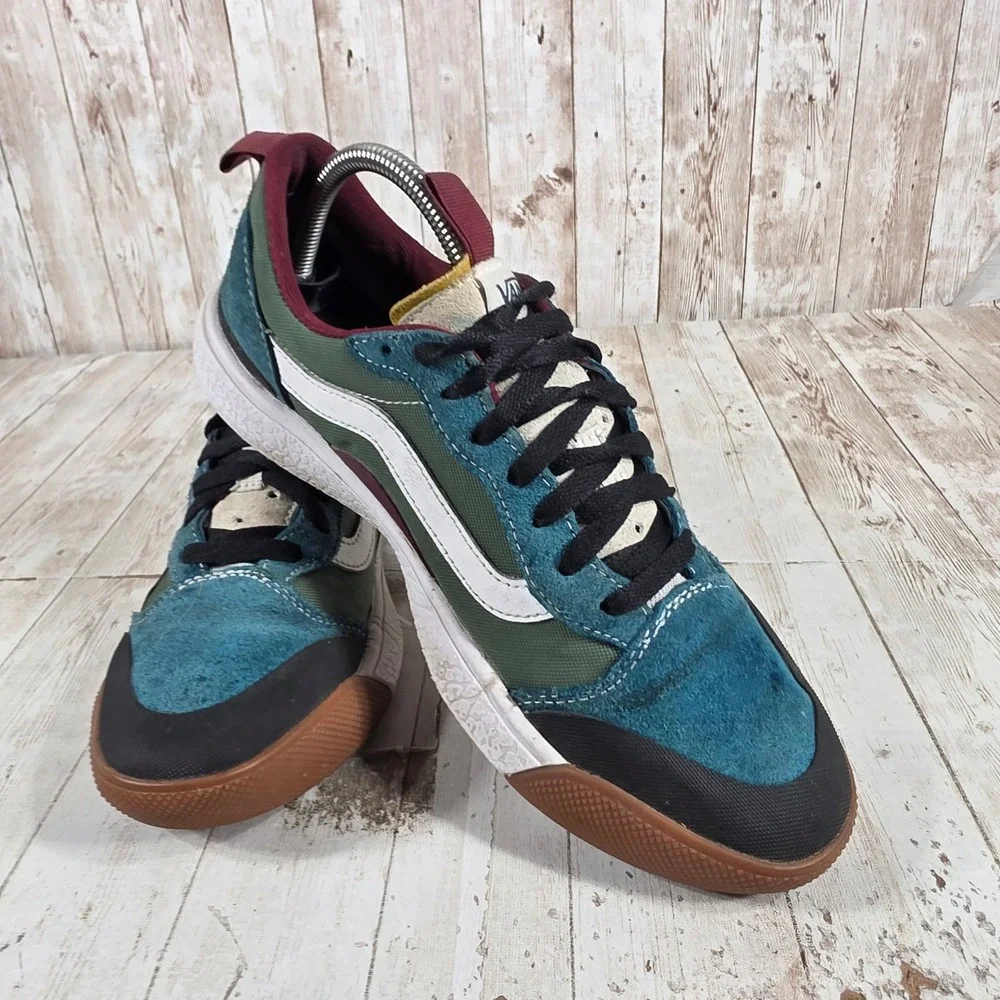 Vans UltraRange EXO Sneakers Teal Green Burgundy 721356 Womens 9.5 Mens 8.0